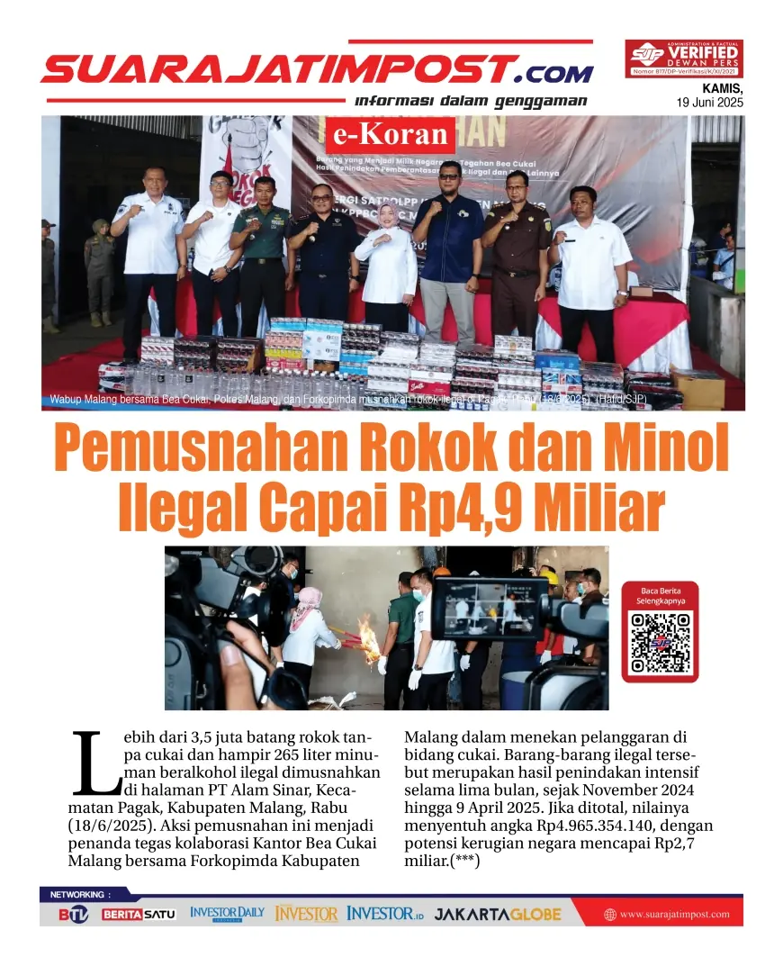 eKoran, Edisi Kamis, 19 Juni 2025