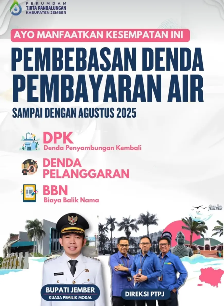Selaras Program Pemkab, Perumdam Tirta Pandhalungan Bebaskan Denda Air