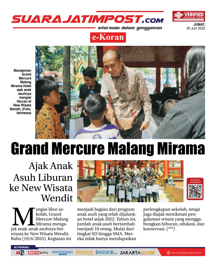eKoran, Edisi Jumat, 20 Juni 2025