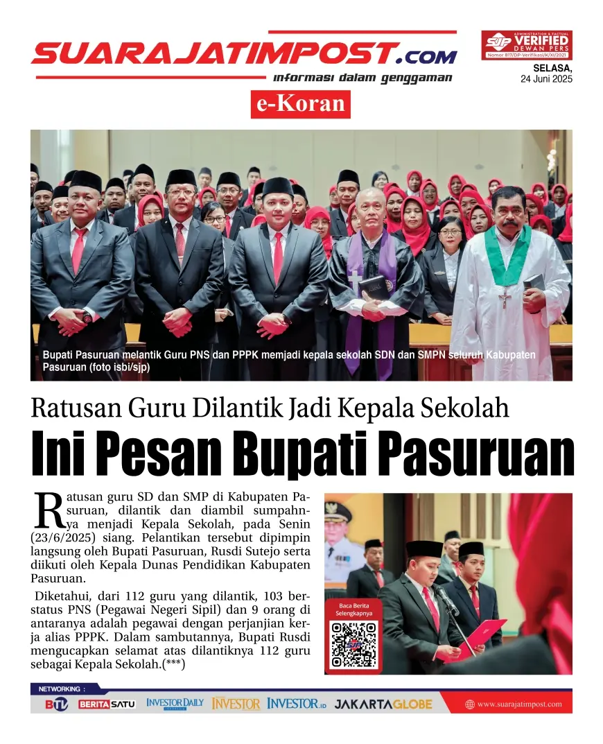 eKoran, Edisi Selasa, 24 Juni 2025