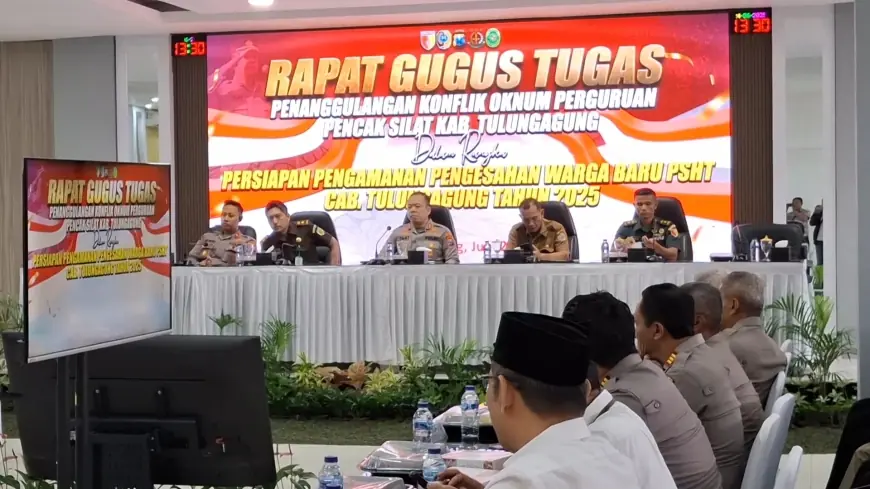 2.049 Personel Gabungan Amankan Pengesahan Warga Baru PSHT di Tulungagung