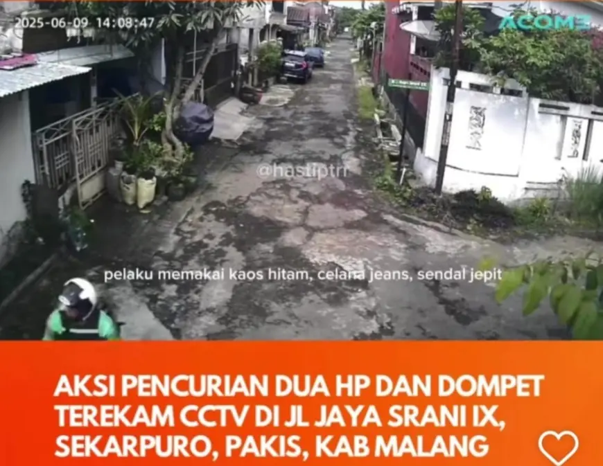 Maling Hp di Pakis Malang yang Viral Akhirnya Dibekuk Polisi di Lesanpuro