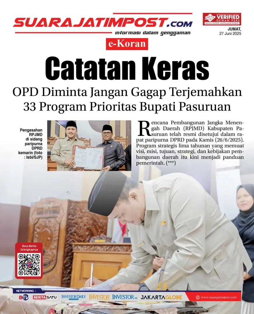 eKoran, Edisi Jumat, 27 Juni 2025