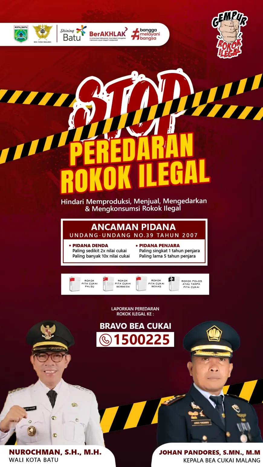 Wali Kota Batu Tegaskan Ancaman Nyata bagi Pengedar Rokok Ilegal