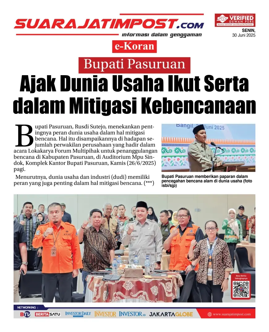 eKoran, Edisi Senin, 30 Juni 2025
