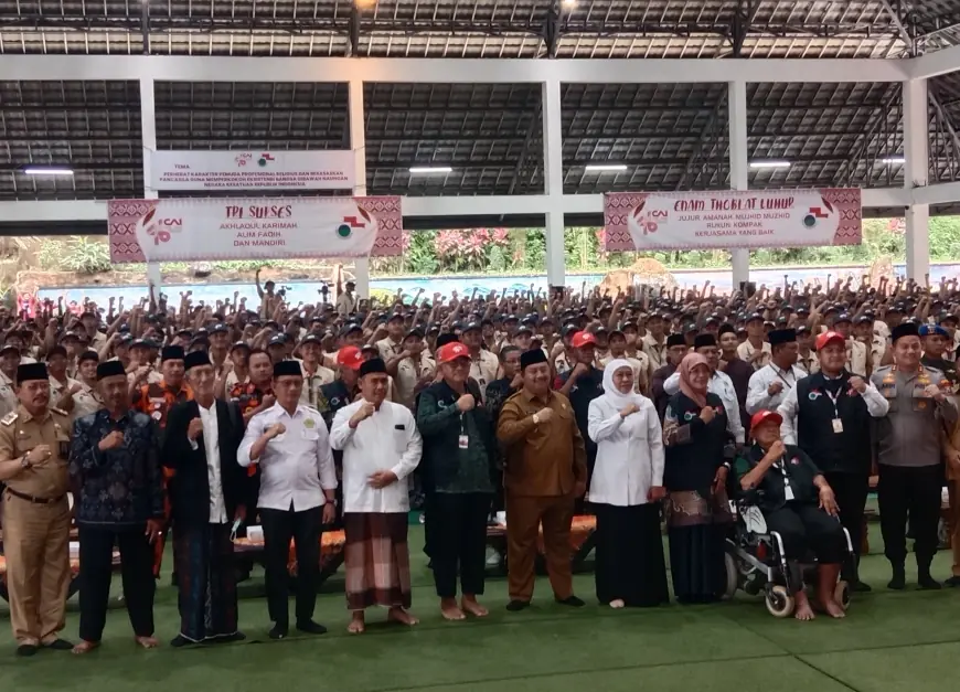 Libur Sekolah, Ribuan Santri Ponpes Gadingmangu Jombang Ikuti Perkemahan CAI ke-46