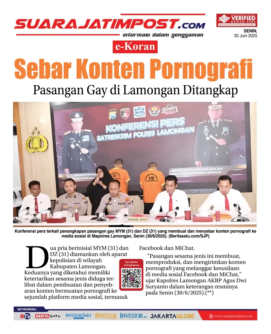 eKoran, Edisi Senin, 30 Juni 2025