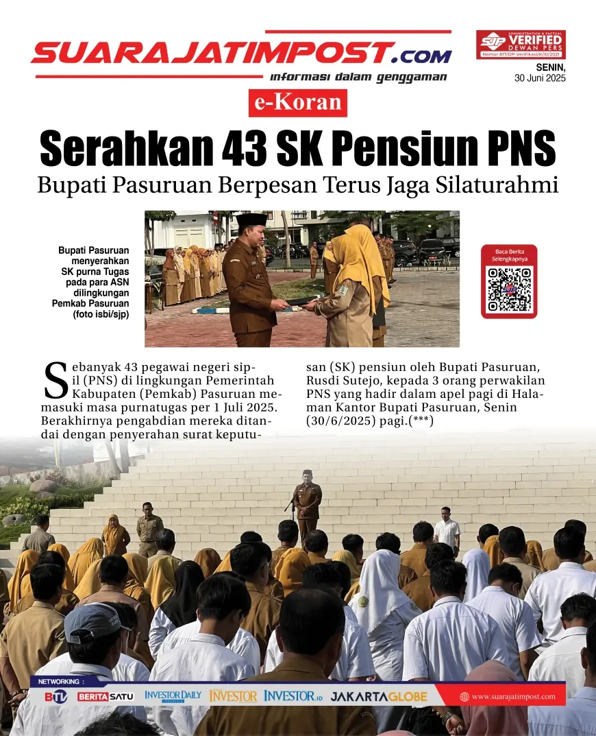 eKoran, Edisi Senin, 30 Juni 2025