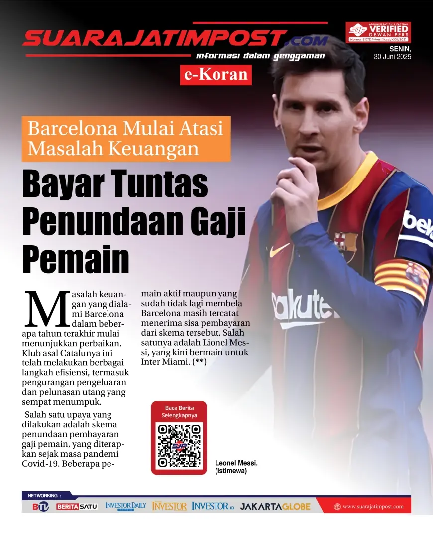 eKoran, Edisi Senin, 30 Juni 2025