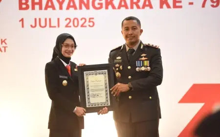 Hadiri Upacara dan Tasyakuran Hari Bhayangkara Ke-79, Mbak Wali Harapkan Sinergitas dan Soliditas Terus Terjalin