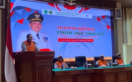 290 Peserta serta Official Porseni 2025 Resmi Diberangkatkan Bupati Pasuruan