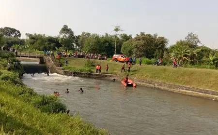 Hari Kedua Pencarian Bocah TK Hanyut di Sungai Lodagung Blitar, 50 Personel Diterjunkan