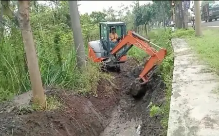 Dinas PUPR Nganjuk Lakukan Normalisasi Saluran Tersier di Kertosono, Tingkatkan Jaringan Irigasi di Tiga Desa