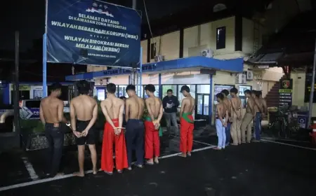 Bikin Onar di Blitar, 14 Pesilat Diamankan Polisi