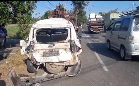Jalur Maut Nganjuk Kembali Makan Korban, Dua Korban Luka dalam Tabrakan Xenia vs Truk