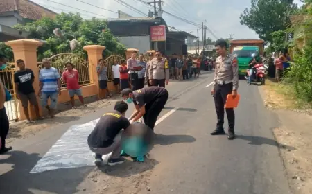 Kecelakaan Beruntun di Jalan Raya Desa Junjung Tulungagung, Satu Orang Tewas