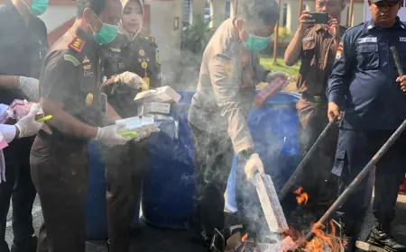 Kejari Jombang Musnahkan Barang Bukti dari 106 Perkara Pidana