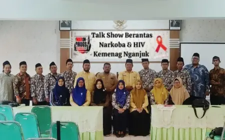 Talk Show Berantas Narkoba dan HIV, LRPPN-Bhayangkara Indonesia DPD Nganjuk Gandeng 20 Penyuluh Kemenag