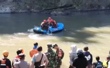 Belum Ditemukan, Pencarian Pelajar yang Tenggelam di Sungai Sampean Baru Bondowoso Dihentikan Sementara