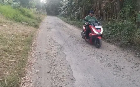 Jalan Rusak di Desa Juwet Nganjuk Tak Kunjung Diperbaiki, Warga Tagih Janji Politik