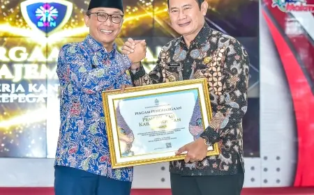 Pemkab Lamongan Raih Penghargaan Manajemen Kenaikan Pangkat Terbaik II dari BKN