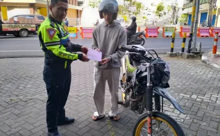 Pelanggaran Helm dan Sabuk Pengaman Dominasi Hasil Operasi Patuh Semeru 2025 di Kota Batu