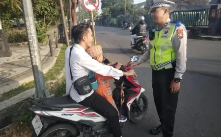 5.232 Pengendara Tak Gunakan Helm Selama Operasi Patuh Semeru 2025 di Malang