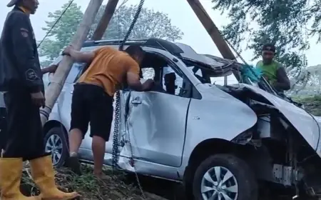 Satu Korban Minibus Terjun ke Jurang Pacet Mojokerto Dikabarkan Tewas