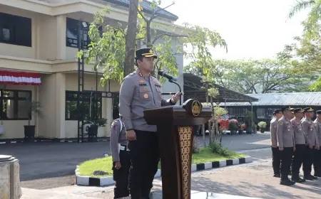 Kapolres Nganjuk Apresiasi Suksesnya Peringatan HUT ke 79 Bhayangkara