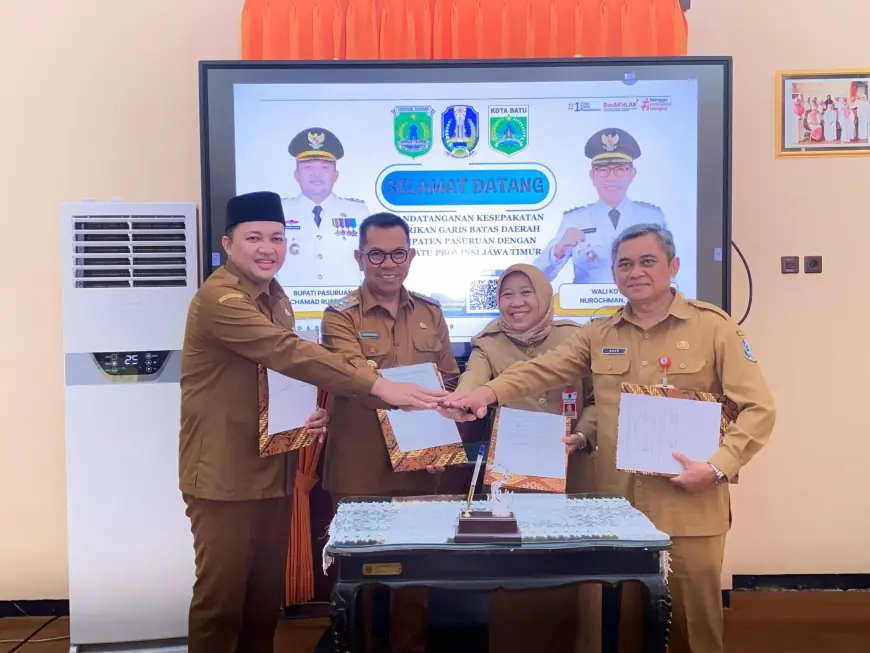 Pasca Pemekaran Wilayah, Pemkot Batu Teken Kesepakatan Batas dengan Kabupaten Pasuruan