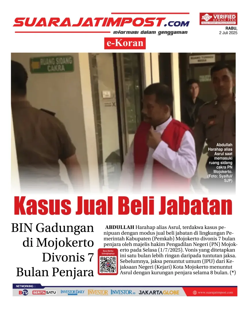eKoran, Edisi Rabu, 2 Juli 2025