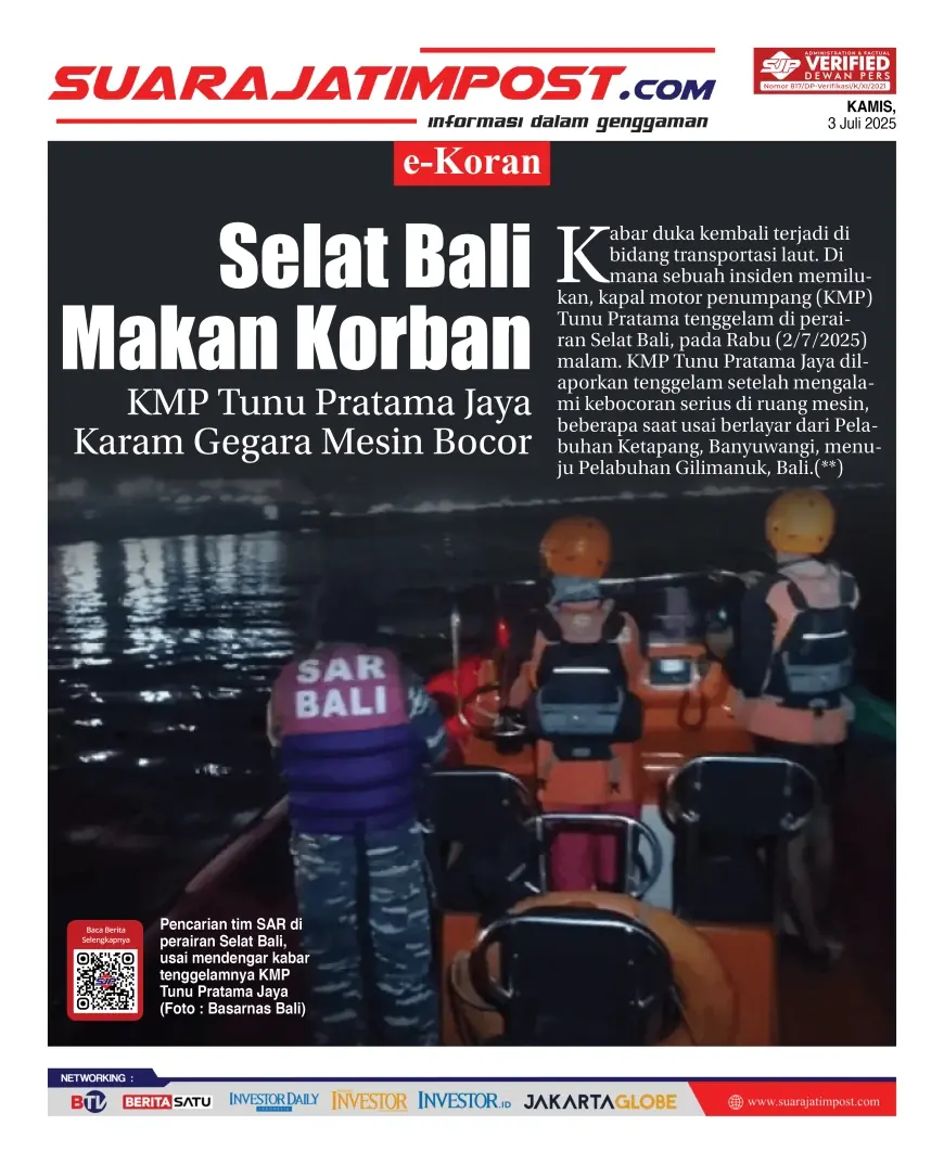 eKoran, Edisi Kamis, 3 Juli 2025