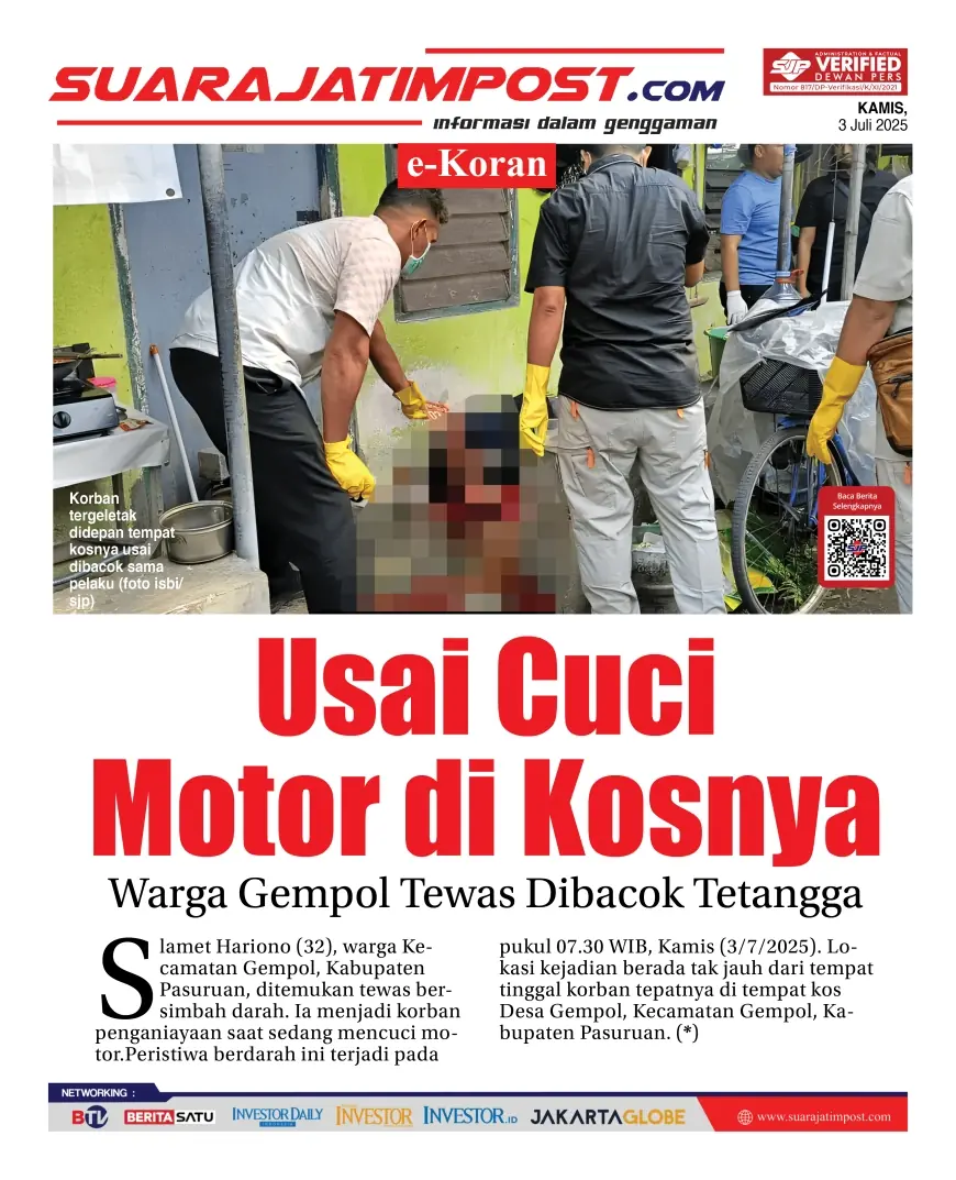 eKoran, Edisi Kamis, 3 Juli 2025