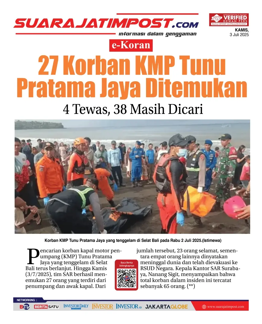 eKoran, Edisi Kamis, 3 Juli 2025