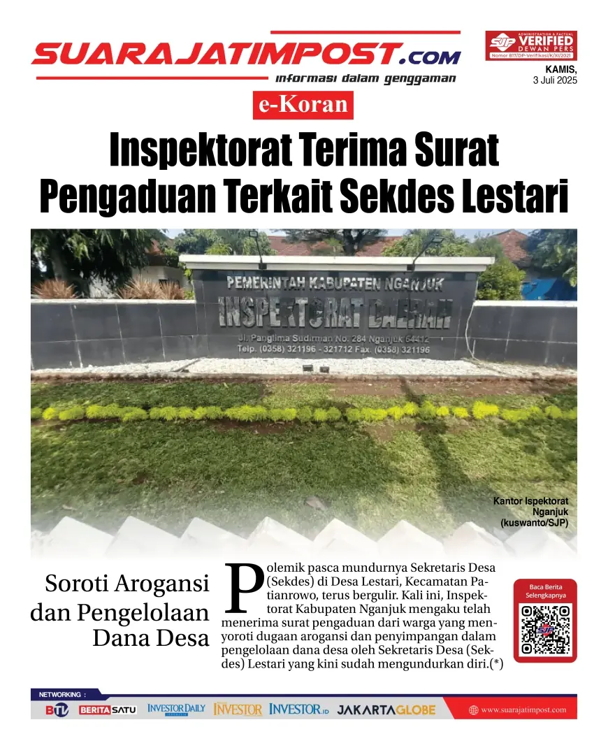 eKoran, Edisi Kamis, 3 Juli 2025