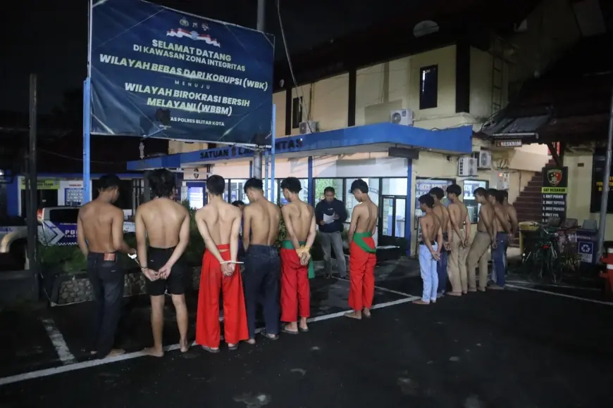 Bikin Onar di Blitar, 14 Pesilat Diamankan Polisi