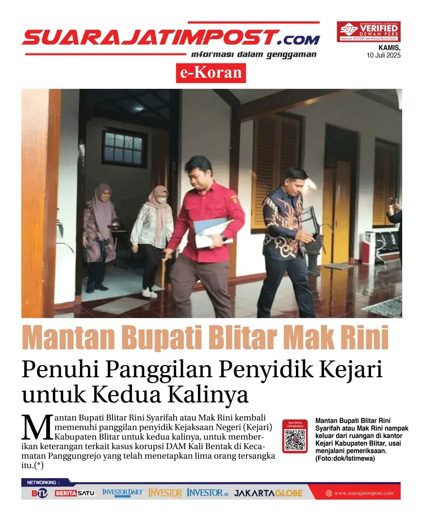 eKoran, Edisi Kamis, 10 Juli 2025