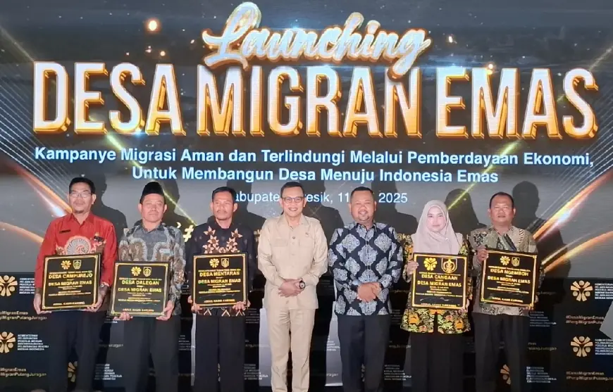 Menteri PPMI dan Bupati Gresik Launching Desa Migran EMAS