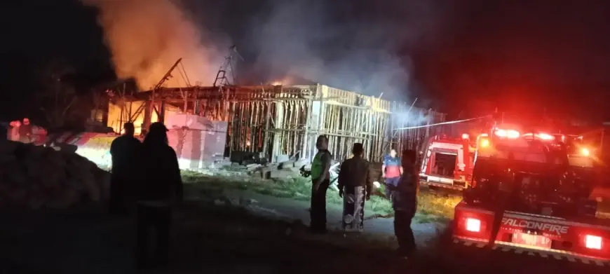 Proyek Pembangunan SMP Ponpes An Nur 3 Bululawang Terbakar, Polisi Lakukan Penyelidikan Mendalam