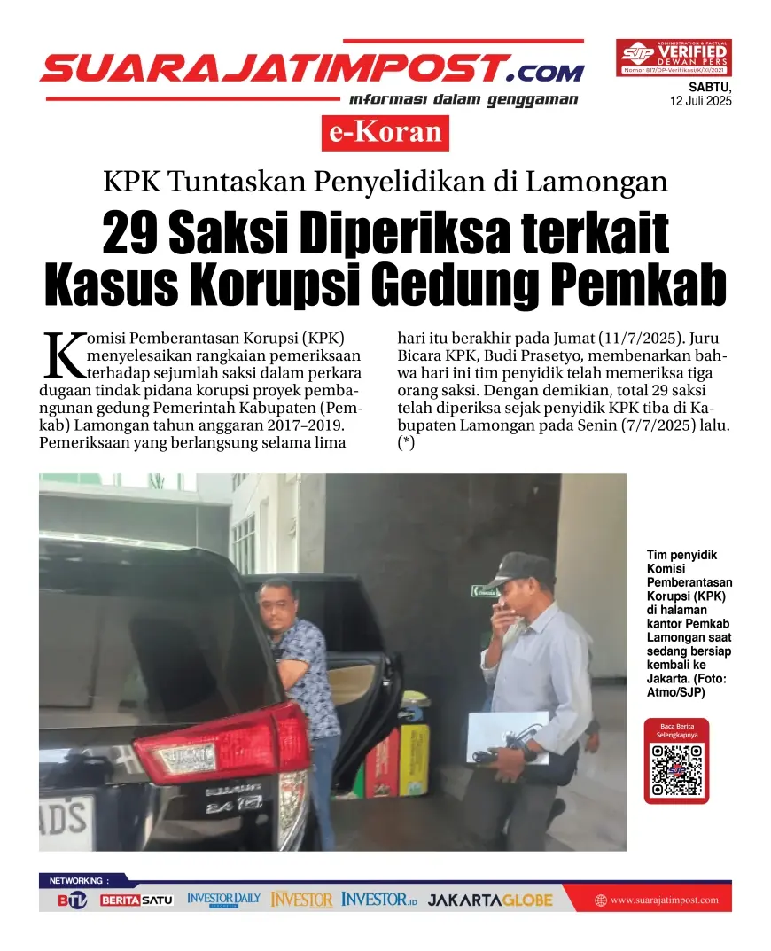 eKoran, Edisi Sabtu, 12 Juli 2025