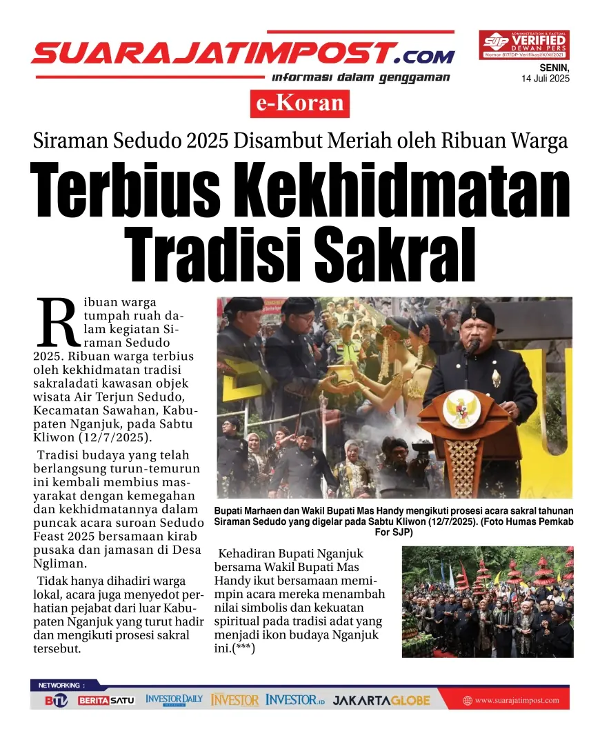 eKoran, Edisi Senin, 14 Juli 2025
