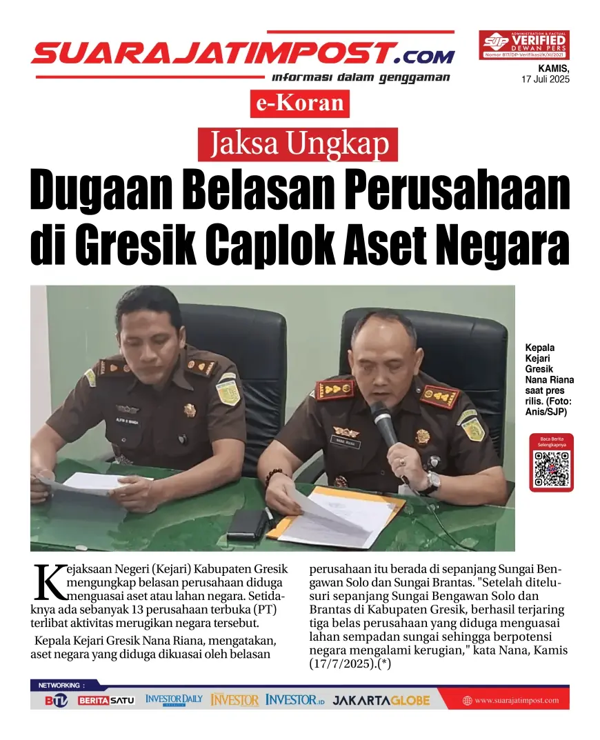 eKoran, Edisi Kamis, 17 Juli 2025