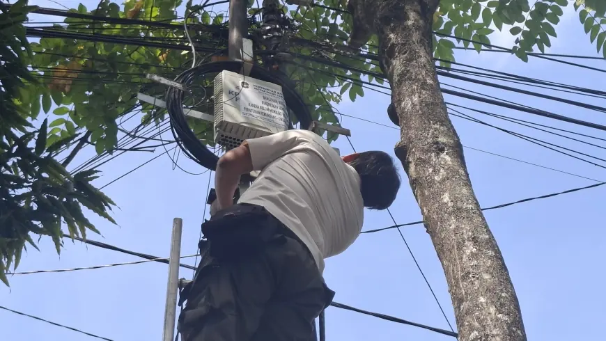 Abaikan Aturan Perizinan, Kabel Fiber Optik WiFi di Kota Blitar Diputus