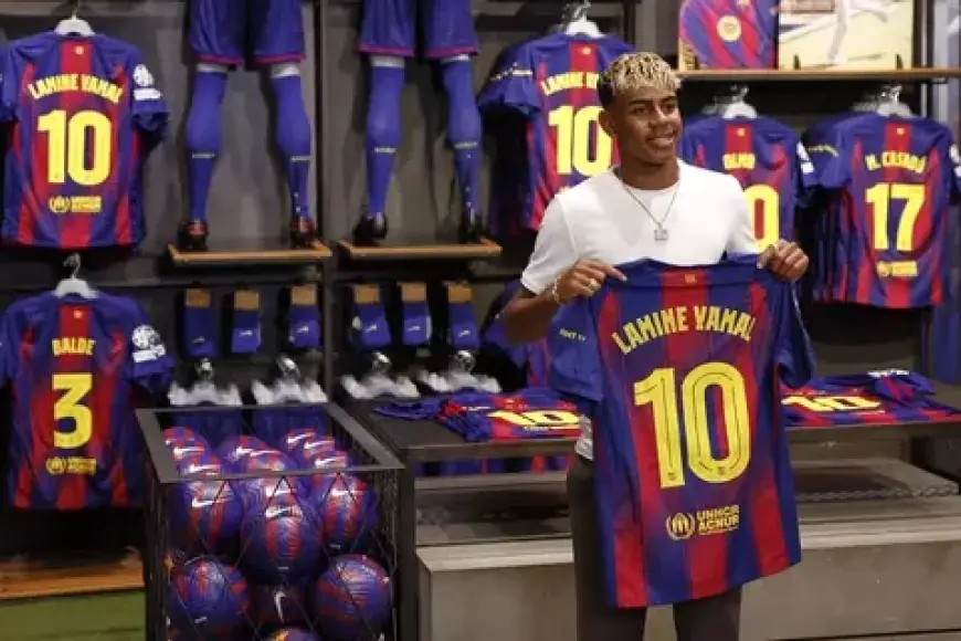 Barcelona Dapat Banyak Uang dari Penjualan Kaus Lamine Yamal