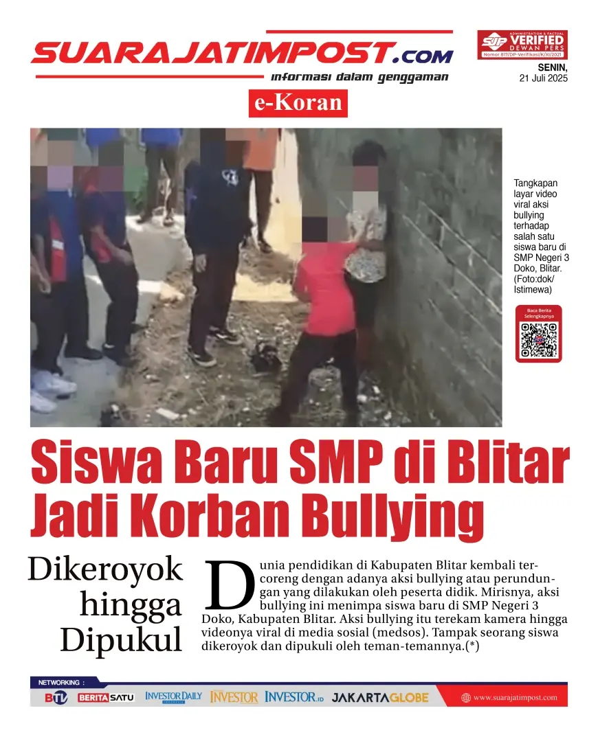 eKoran, Edisi Senin, 21 Juli 2025