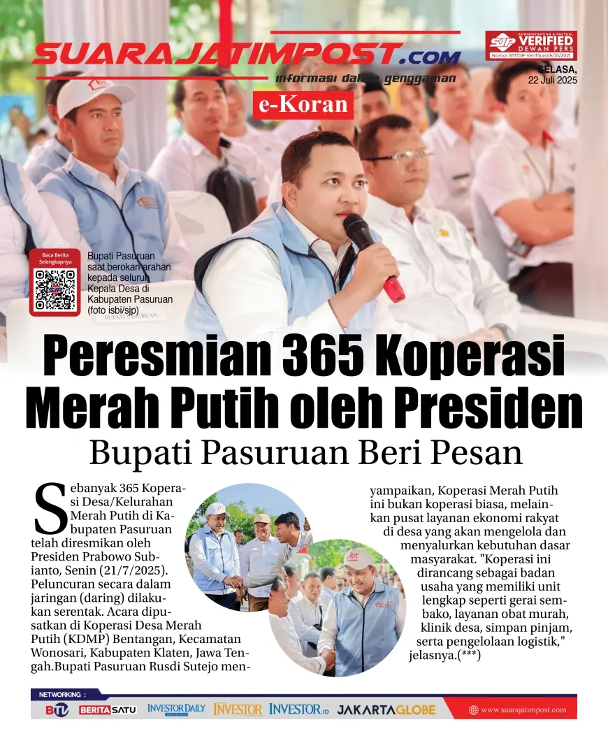 eKoran, Edisi Selasa, 22 Juli 2025