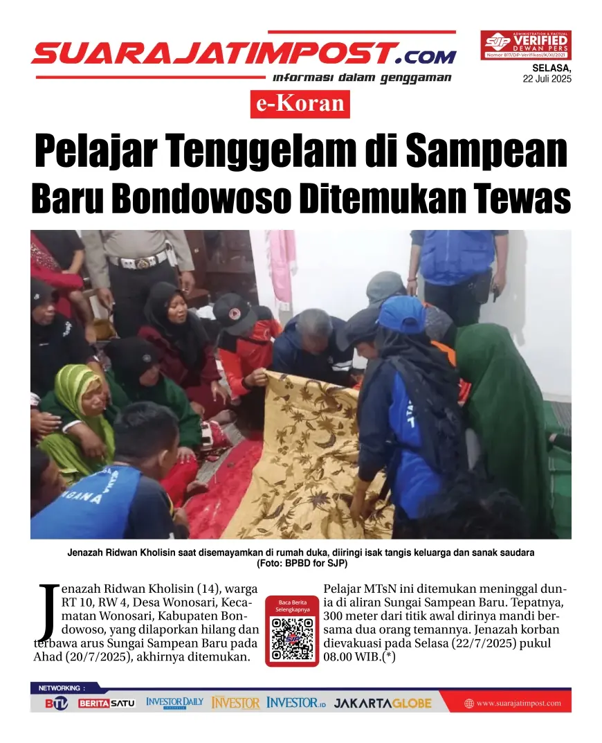 eKoran, Edisi Selasa, 22 Juli 2025