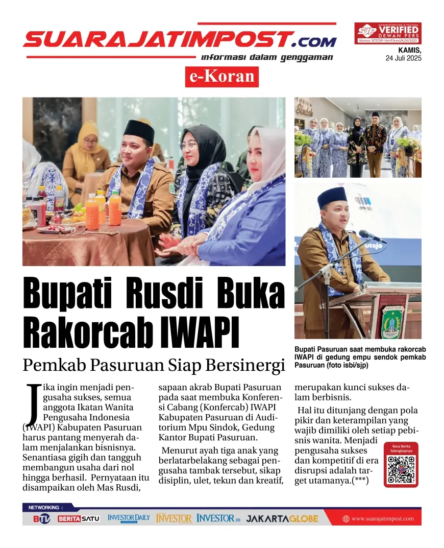 eKoran, Edisi Kamis, 24 Juli 2025