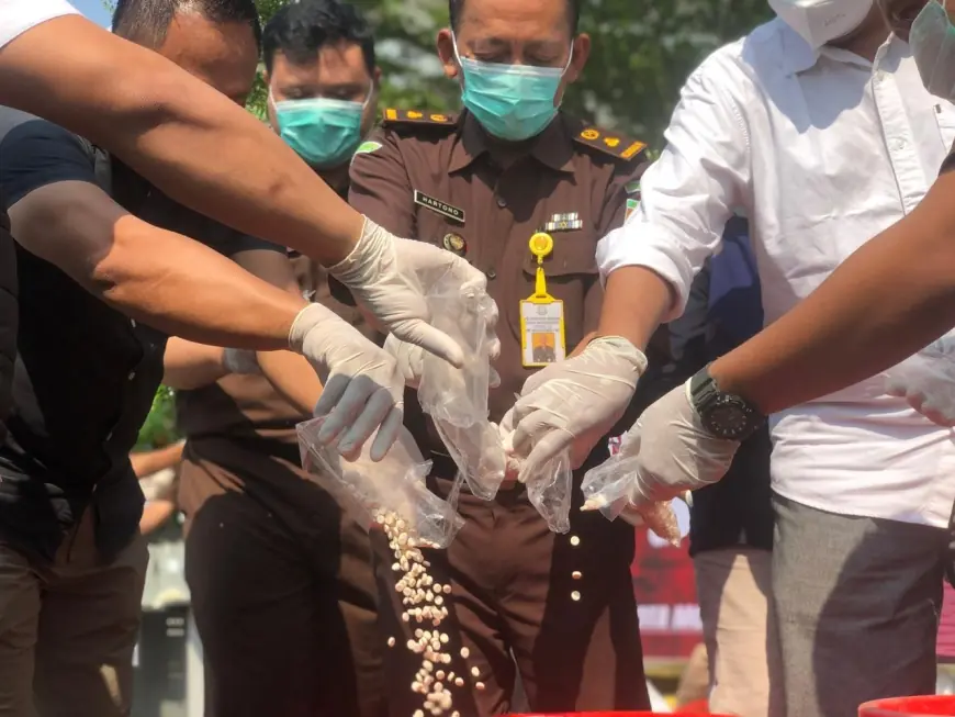 Sabu-sabu 2,1 Kilogram Dimusnahkan Kejari Kota Mojokerto