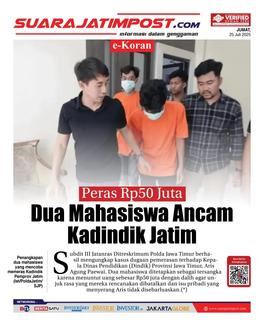 eKoran, Edisi Jumat, 25 Juli 2025